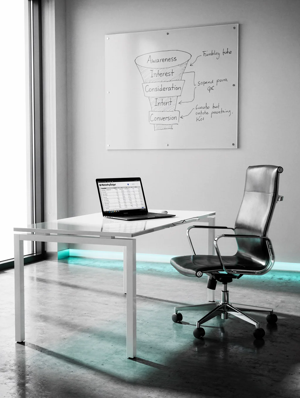 Digital workflow visualization on a glass board